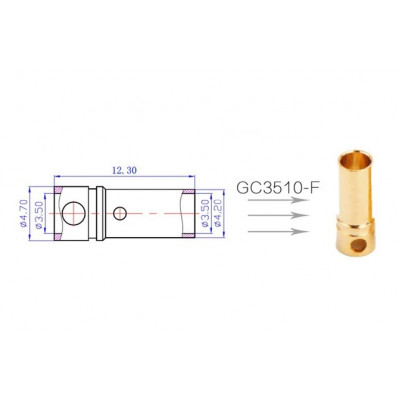 Конектори AMASS GC3510 3.5MM Female 3шт