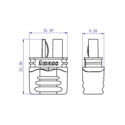 Конектори силові AMASS T-Plug Male 2шт - изображение 2
