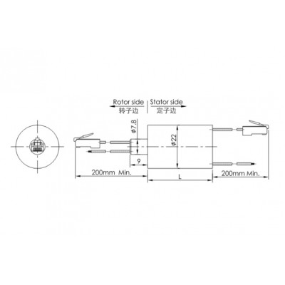 Контактне кільце Senring EM022-24GX 22мм ethernet+2x20A+2x2A