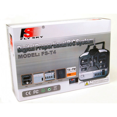 Пульт управління 4-канальний FlySky FS-T4B AFHDS з приймачем R6B - зображення 6