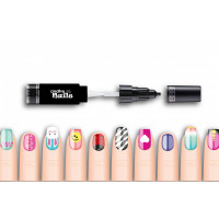 Детский лак-карандаш для ногтей Malinos Creative Nails на водной основе (2 цвета Черный + Розовый) (Цвет Розовый; Черный) - фото № 2