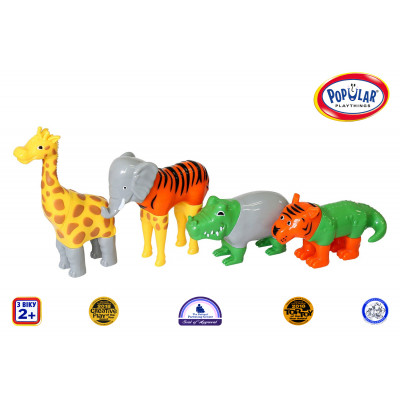 Конструктор для маленьких POPULAR Playthings Mix or Match Animals африканські звіри - изображение 1