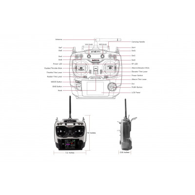 Апаратура авіа 10к Radiolink AT9S PRO з приймачем R9DS