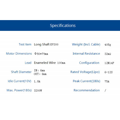 Мотор T-Motor AT4130 KV300 6-12S 3200W для літаків - изображение 7