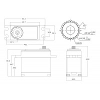 Сервопривід стандарт 82г Power HD WH-20KG 20кг/0.08сек цифровий з вологозахистом  - фото № 2