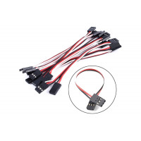 50 шт - Сервокабель Futaba 22AWG Male - Male (10 см)