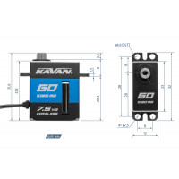 Сервопривід 20г Kavan GO-1020MG 7.5кг/0.08с/8.4В  - фото № 2