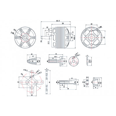 Мотор T-Motor AS2308 KV1450 3S 275W для літаків - зображення 6