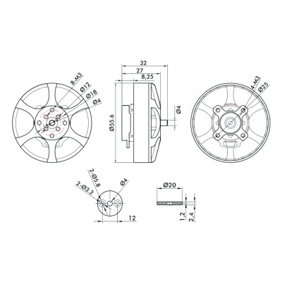 Мотор T-Motor Antigravity MN5008 KV400 6S для мультикоптерів - зображення 6