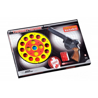 Іграшковий пістолет з мішенню Edison Giocattoli Target Game 28см 8-зарядний (485/22) - зображення 1
