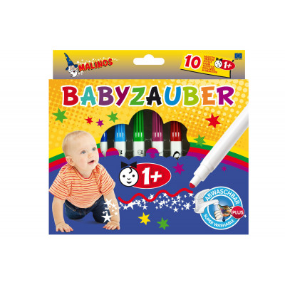 Фломастери дитячі які змиваються для малюків MALINOS Babyzauber 10 шт - зображення 2