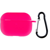 Силіконовий футляр New з карабіном для навушників Airpods Pro (Колір Рожевий / Barbie pink), Атикул 49910 |  купить на VILKI.NET - фото № 1