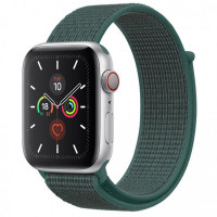 Ремінець Nylon для Apple Watch 38/40/41/42mm (Цвет Зелений / Pine green), Атикул 39057 |  купить на VILKI.NET - фото № 1