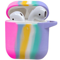 Силіконовий футляр Colorfull для навушників AirPods 1/2 (Колір Темно-рожевий / Блакитний), Атикул 44081 |  купить на VILKI.NET - фото № 1