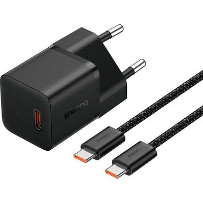 МЗП Baseus GaN5 Fast Charger (mini) 1C 20W + Type-C to Type-C (P10110900113)