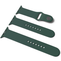 Силіконовий ремінець для Apple Watch Sport Band 42/44/45/46/49mm (S/M & M/L) 3pcs (Цвет Зелений / Pine green), Атикул 34825 |  купить на VILKI.NET - фото № 1