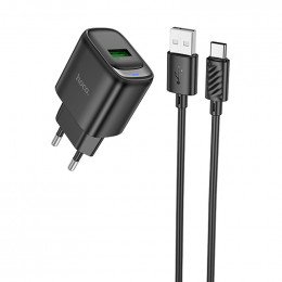 МЗП Hoco C140A Smart QC3.0 (1USB/3A) + Type-C