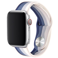 Силіконовий ремінець Rainbow для Apple Watch 42/44/45/46/49mm (Цвет Синій / Сірий), Атикул 48582 |  купить на VILKI.NET - фото № 1