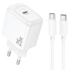 МЗП Hoco CS53A Surplus PD25W (1USB-C) + кабель Type-C to Type-C 76417 - № 1 МЗП Hoco CS53A Surplus PD25W (1USB-C) + кабель Type-C to Type-C (White) Hoco - № 1