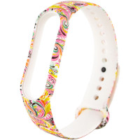 Силіконовий ремінець з малюнком для Xiaomi Mi Band 5 / 6 (Цвет Пір'я / Білий), Атикул 37970 |  купить на VILKI.NET - фото № 1