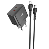 МЗП Hoco N29 PD35W (2Type-C) + Type-C + Lightning (Цвет Black), Атикул 67279 |  купить на VILKI.NET - фото № 1