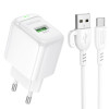 МЗП Borofone BAS42A Potential QC3.0 (1USB-A) + Type-C 73984 - № 1 МЗП Borofone BAS42A Potential QC3.0 (1USB-A) + Type-C (White) Borofone - № 1