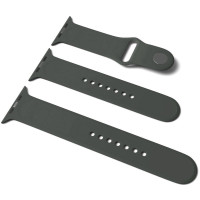 Силіконовий ремінець для Apple Watch Sport Band 42/44/45/46/49mm (S/M & M/L) 3pcs (Цвет Зелений / Olive), Атикул 34825 |  купить на VILKI.NET - фото № 1