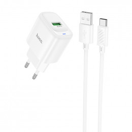 МЗП Hoco C140A Smart QC3.0 (1USB/3A) + Type-C