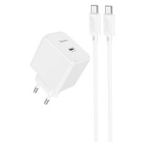 МЗП HOCO CS13A Ocean PD20W (1USB-C) + Type-C to Type-C (Цвет White), Атикул 75049 |  купить на VILKI.NET - фото № 1