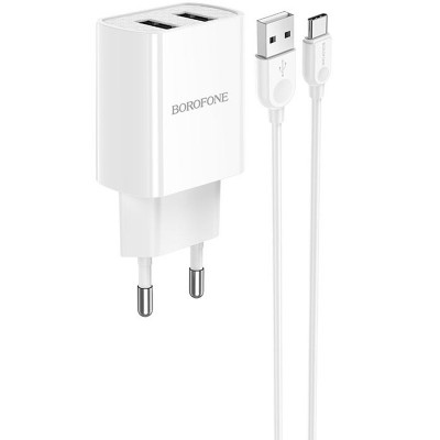 МЗП Borofone BA53A Powerway (2USB/2.1A) + Type-C