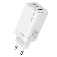 МЗП Usams US-CC180 65W ACC 3 Ports GaN Sandru series (Цвет White), Атикул 70763 |  купить на VILKI.NET - фото № 1