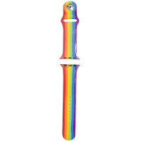 Силіконовий ремінець Rainbow для Apple Watch 42/44/45/46/49mm (Цвет Червоний / Фіолетовий), Атикул 48582 |  купить на VILKI.NET - фото № 1
