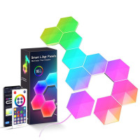 Модульный настінний світильник LED RGB 5V соты SAL-011B 10pcs Bluetooth USB with app (Цвет White), Атикул 70798 |  купить на VILKI.NET - фото № 1