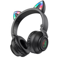 Накладні бездротові навушники BOROFONE BO18 Cat ear (Цвет Чорний), Атикул 57055 |  купить на VILKI.NET - фото № 1