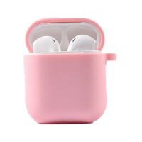 Силіконовий футляр з мікрофіброю для навушників Airpods 1/2 (Цвет Рожевий / Pink), Атикул 39442 |  купить на VILKI.NET - фото № 1