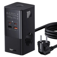 Уцінка МЗП Baseus PowerCombo Tower PowerStrip 2AC+2U+2C 100W (1.5m) (E00023609113-00) (Цвет М'ята упаковка / Cluster Black), Атикул 74954 |  купить на VILKI.NET - фото № 1