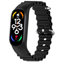 Ремінець Ocean Band для Xiaomi Mi Band 3/4/5/6/7 (Цвет Чорний / Black), Атикул 64769 |  купить на VILKI.NET - фото № 1