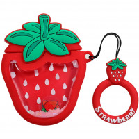 Силіконовий футляр Fruits series with Sparkles & Water для навушників AirPods 1/2 + кільце (Колір strawberry / Червоний), Атикул 31932 |  купить на VILKI.NET - фото № 1