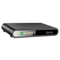 Джерело безперебійного живлення Hoco DB63 Portable DC UPS для роутерів 5V/9V/12V 10000 mAh (Цвет Black), Атикул 72849 |  купить на VILKI.NET - фото № 1