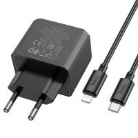 МЗП Hoco CS14A PD20W+QC3.0 (1USB-A/1C) + Type-C to Lightning (Цвет Black), Атикул 75051 |  купить на VILKI.NET - фото № 1