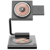 БЗП WIWU Wi-W023 3 in 1 wireless charger (Цвет Grey), Атикул 68575 |  купить на VILKI.NET - фото № 1