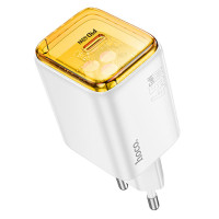 МЗП Hoco N54 Monsoon PD45W (1USB-C) (Цвет White), Атикул 73861 |  купить на VILKI.NET - фото № 1