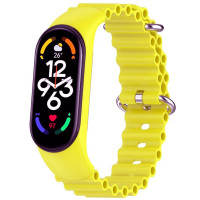 Ремінець Ocean Band для Xiaomi Mi Band 3/4/5/6/7 (Цвет Жовтий / Flash), Атикул 64769 |  купить на VILKI.NET - фото № 1