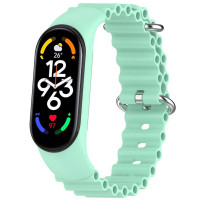 Ремінець Ocean Band для Xiaomi Mi Band 3/4/5/6/7 (Цвет Бірюзовий / Blue Sea), Атикул 64769 |  купить на VILKI.NET - фото № 1