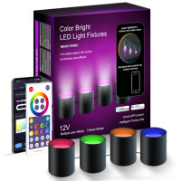 Настінна LED лампа RGB Intelligent wall lamp 4 pcs with Bluetooth European plug with app (Цвет Black), Атикул 66429 |  купить на VILKI.NET - фото № 1