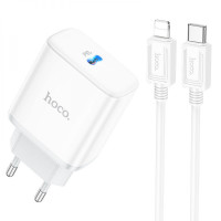 МЗП Hoco C104A PD 20W Type-C to Lightning (Цвет White), Атикул 64606 |  купить на VILKI.NET - фото № 1