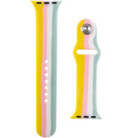 Силіконовий ремінець Braided для Apple Watch 42/44/45/46/49mm (Цвет Жовтий / Бірюзовий), Атикул 50585 |  купить на VILKI.NET - фото № 1