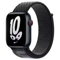 Ремінець Nylon для Apple Watch 42/44/45/46/49mm (Цвет Black / Summit White), Атикул 39058 |  купить на VILKI.NET - фото № 1