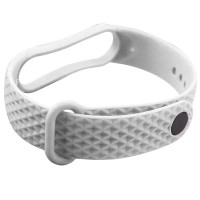 Ремінець Rhomb для Xiaomi Mi Band 5 / 6 (Цвет Білий), Атикул 39435 |  купить на VILKI.NET - фото № 1