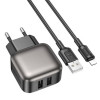 МЗП Borofone BAS51A Absolute (2USB-A) + Lightning 73971 - № 1 МЗП Borofone BAS51A Absolute (2USB-A) + Lightning (Black) Borofone - № 1